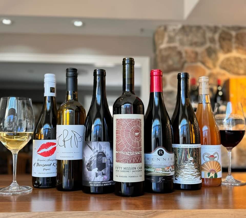 wine bottles on a table
