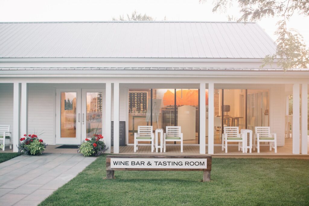 front of tasting room